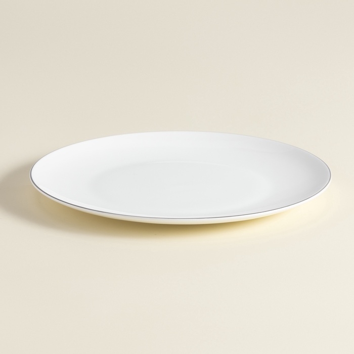 Тарелки SL Home &laquo;Каскарон&raquo;, d=23,3 см, набор 2 шт, костяной фарфор, белые