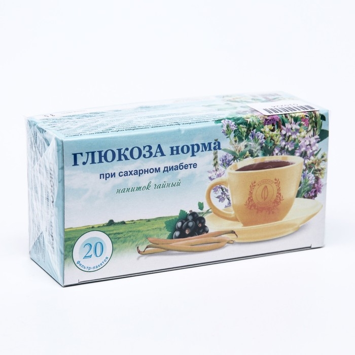 Травяной сбор &laquo;Глюкоза норма. Противодиабетический&raquo;, фильтр-пакет, 20 шт,