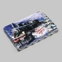 Коробка для печенья, кондитерская новогодняя упаковка, &laquo;С Новым годом!&raquo;, 22&times;15&times;3 см