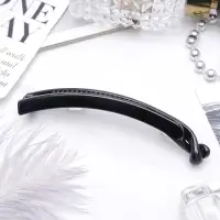 Банан для волос &laquo;Классика&raquo;, прямой, 12 см, чёрный