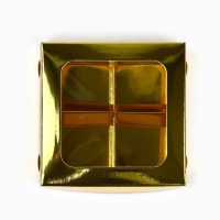 Коробка для конфет &laquo;Золотистая&raquo;, 10.5 х 10.5 х 3.5 см