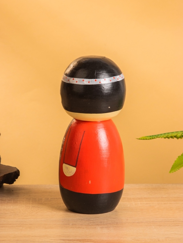 Деревянная кукла кокеши "Хидео" 9х9х21 см