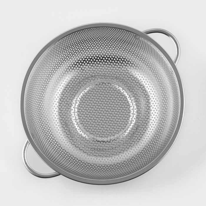 Дуршлаг из нержавеющей стали с ручками &laquo;Марко&raquo;, d=25,5 см, две ручки