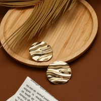 Клипсы &laquo;Тренд&raquo; круг, цвет золото