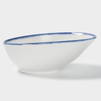 Салатник овальный "Blue Lagoon" Magistro 18см, 18,1х14,2, цвет белый, синий