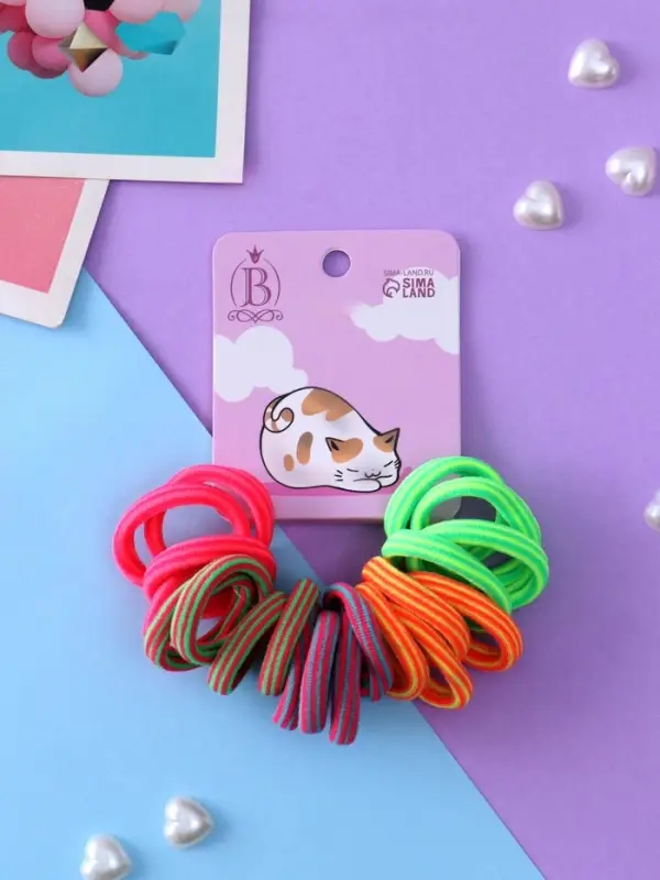 Резинка для волос &laquo;Кисонька&raquo;, набор 20 шт., мечты, 2.5 см, МИКС