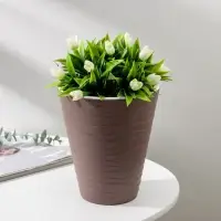 Кашпо для цветов со вставкой &laquo;Валенсия&raquo;, 2,8 л, цвет мокко