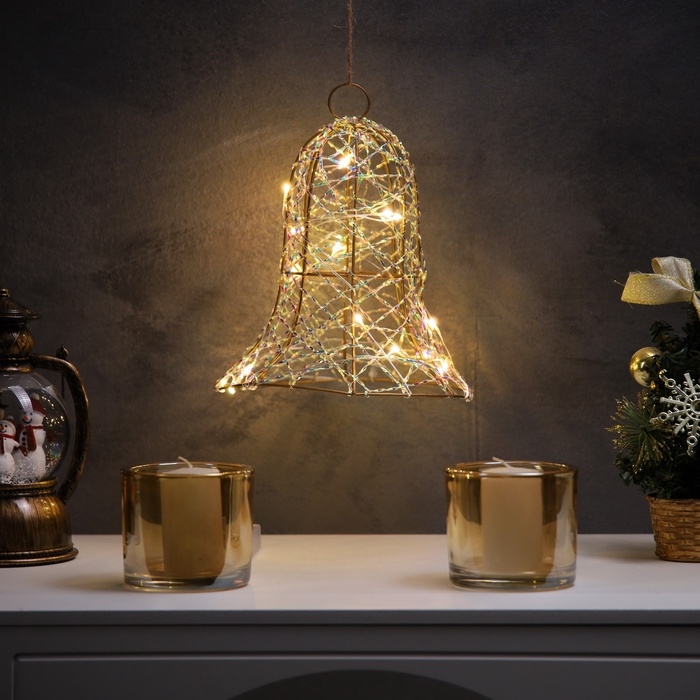 Светодиодная фигура &laquo;Колокол&raquo; 20х15х15 см, 20 LED, батарейки AAx2 (не в комплекте), свечение теплое белое