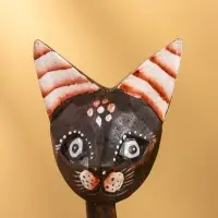 Сувенир &laquo;Кошка в ошейнике&raquo;, 7&times;3.5&times;20 см, дерево