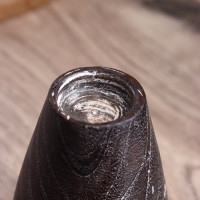 Подсвечник из дерева Джати, d 4 см, 8х8х15 см, цв. темно-коричневый