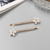 Невидимка для волос &laquo;Глория&raquo; (набор 2 шт) цветок, 6 см, золото