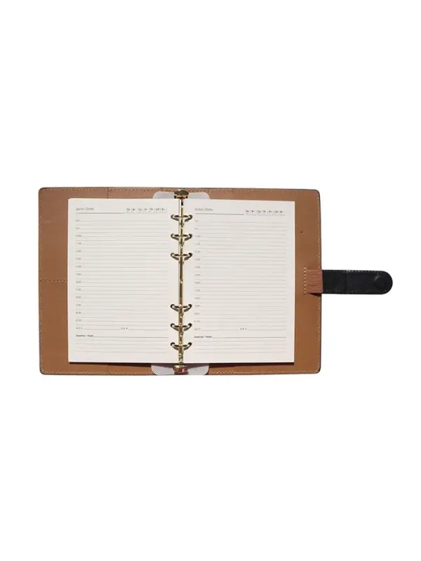 Органайзер на кольцах, C6, с хлястиком, 80л, линия, к/зам, Черный