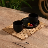 Коврик из тикового дерева, 30х20х0,7 см