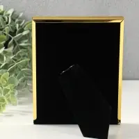 Фоторамка металл на 1 фото 10х15 см "Зебра" золото гальваника 1,7х14,2х19,3 см