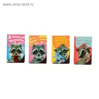 Закладки магнитные для книг, 4 шт &laquo;Читаем вместе с енотом&raquo;