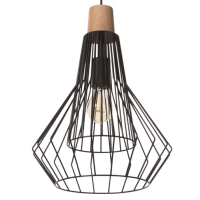 Светильник "Крит" 1х40Вт Е27 черный/коричневый 30х30х42(142)см