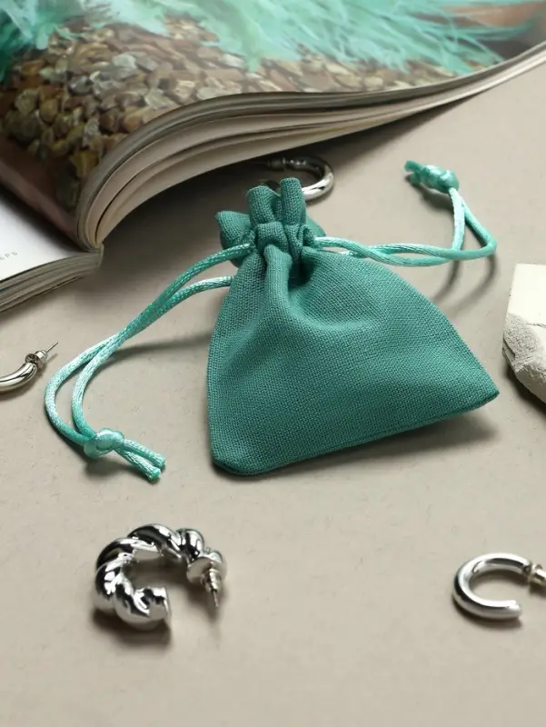 Мешочек подарочный &laquo;Хлопок&raquo;, 7&times;9 см, тиффани