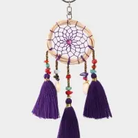 Брелок "Ловец снов" 17 см, цв. фиолетовый