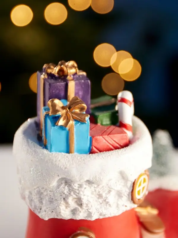 Фигура светодиодная "Волшебный сапожок" 13х11 см, 4 LED, LR41x3 (в компл), Т/БЕЛЫЙ