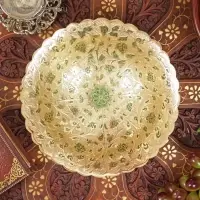 Блюдо латунь "Живая изгородь"  цветная эмаль 6,5х20х20 см, МИКС