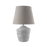 Настольная лампа с абажуром RISALUX &laquo;Небраска&raquo;, 1&times;40 Вт, Е27, серый, 20&times;20&times;32 см