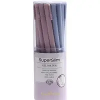 Ручка гелевая BrunoVisconti. Super Slim. Zefir 0.28мм, стерж/черн, МИКС