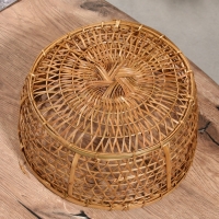 Корзина плетёная "Клоус" бамбук 32х32х13 см, светлая