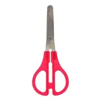 Ножницы канцелярские 13 см, пластиковые ручки, закруглённые концы с линейкой, корпус МИКС