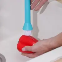 Щётка - насадка на кухонный кран, диаметр отверстия 2,5 см, длина 32 см, длина щётки 2,5 см