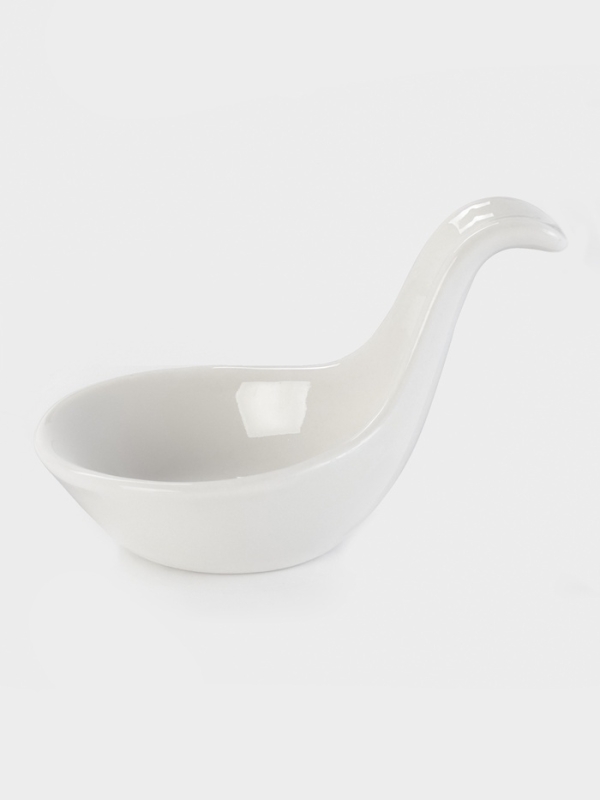 Соусник Доляна White Label, 9&times;5.5&times;6 см, фарфор, белый