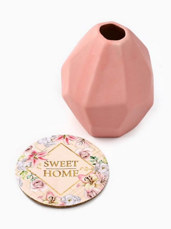 Ваза для цветов и подставка &laquo;Sweet home&raquo;, 9 х 7 х 7 см.