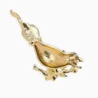 Брошь "Птичка" экзотическая, цветная в золоте