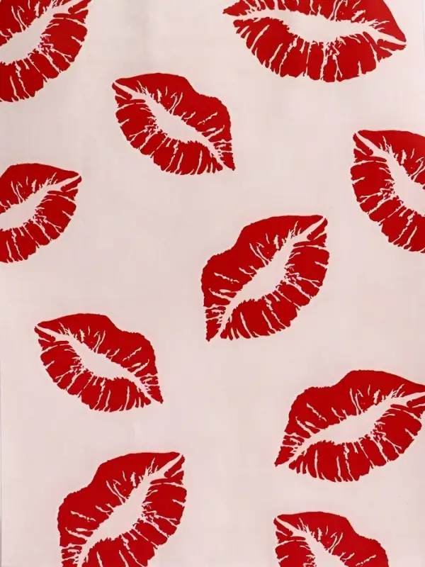 Пакет подарочный крафт "Поцелуи" 18 х 8 х 25 См