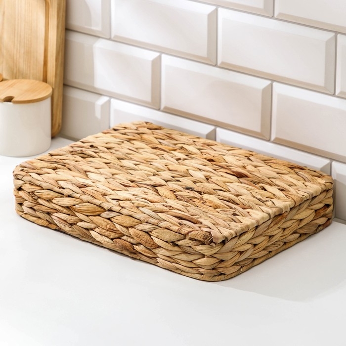 Корзинка для подачи Доляна &laquo;Камыш&raquo;, 32&times;24&times;5,5 см, из соломы