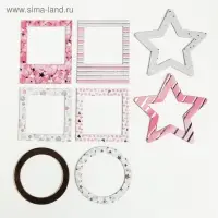 Набор декоративных рамочек с тиснением &laquo;Колыбельная на ночь&raquo;, 12 х 8 см