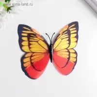 Магнит пластик под ткань "Бабочки двойные крылья, блеск" МИКС 12х9,5 см