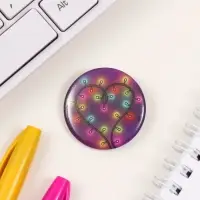 Значок закатной d=35 мм "Гирлянда" 6,5х6,5 см