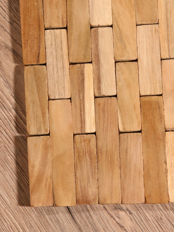 Коврик из тикового дерева, 30х20х0,7 см