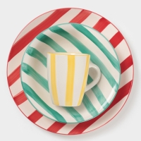 Тарелка Доляна "Райе" 19см, 19,5х2, цвет зеленый