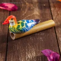Сувенирный музыкальный инструмент "Свисток птичка" 13х3х5 см МИКС