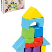 Кубики детские деревянные 27 деталей