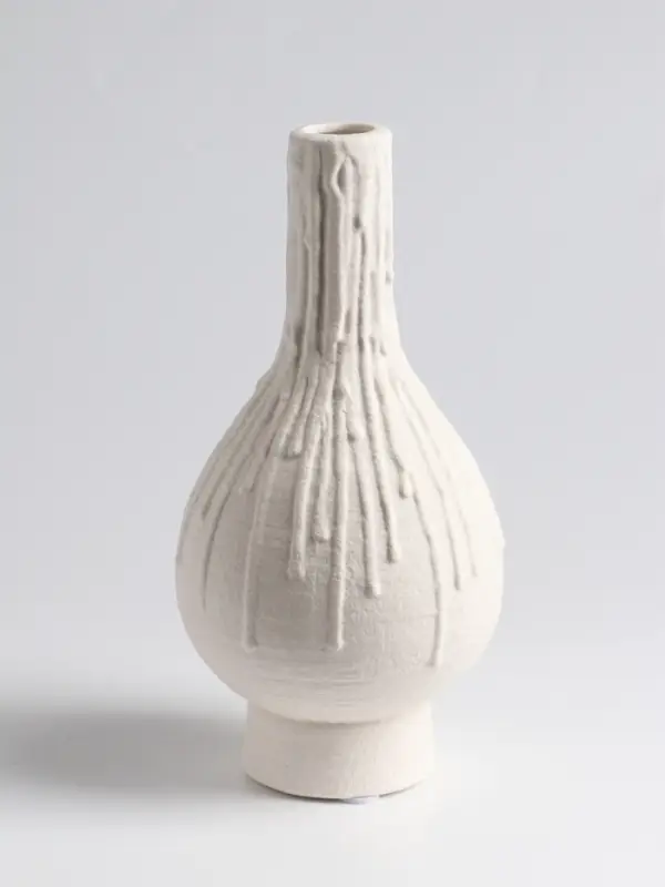 Ваза &laquo;Кристилис&raquo;, 22&times;10.5 см, керамика, белая