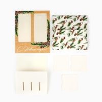 Коробка под 8 конфет и шоколад с ячейками &laquo;С Новым годом!&raquo;, еловые веточки, 18 х 18 х 4 см, Новый год