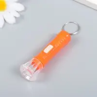 Фонарик брелок для ключей на кольце &laquo;Клеточка&raquo;, 7&times;2&times;2 см, МИКС