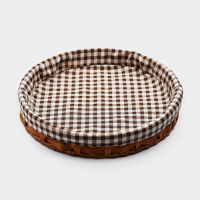 Корзинка для подачи Доляна &laquo;Домашний уют&raquo;, d=30,5 см, цвет коричневый