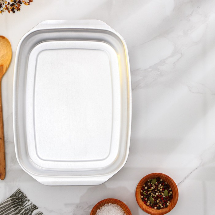 Противень алюминиевый, 29&times;21 см, цвет серебряный