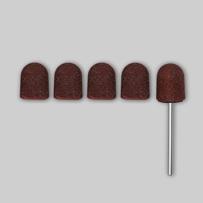 Набор для аппаратного маникюра и педикюра, основа, колпачки 5 шт, d 13 &times; 19 мм, абразивность 120