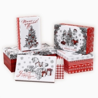 Набор подарочных коробок 5 в 1 &laquo;Уютного нового года&raquo;, 22 х 14 х 8,5 ‒ 32.5 х 20 х 12.5 см, Новый год