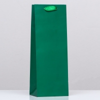 Пакет под бутылку &laquo;Зелёный&raquo; 13 x 36 x 10 см, 1 шт.