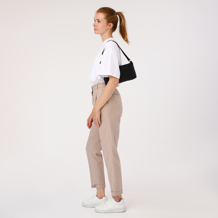 Сумка-багет на молнии, цвет чёрный